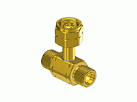 CGA Manifold Coupler Tees - Brass C-2555