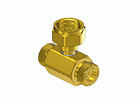 CGA Manifold Coupler Tees - Brass C-2660