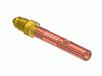 Power Cable Connector with Brass Swivel Nut & Nipple