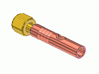 Power Cable Connector with Brass Swivel Nut & Nipple CN-68