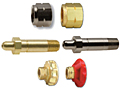 CGA 350 Regulator Inlet Nuts   Nipples for Hydrogen_Methane_Natural Gas